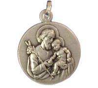 MEDAGLIA DI SAN GIUSEPPE IN ARGENTO 925 - PATRONO DELLA CHIESA UNIVERSALE
