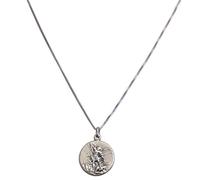Medaglia di San Michele Arcangelo In Argento Massiccio 925 con Catenina In Argento 925