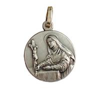 Medaglia in Argento Massiccio 925 di Santa Rita da Cascia - La Santa dei Casi Impossibili (Medaglia Santa Rita (1/2 Busto))