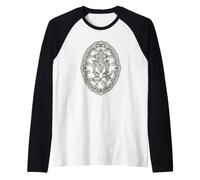 Medaglia Mariana con Simbolo cattolico Maglia con Maniche Raglan