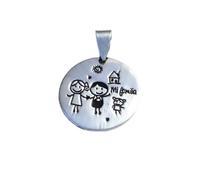 Medaglia Mia Famiglia Argento 1 Lega Mamma+Papà+1 Bambina