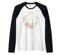 Medaglia miracolosa floreale devozione cattolica mariana Maglia con Maniche Raglan