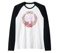 Medaglia miracolosa floreale devozione cattolica mariana Maglia con Maniche Raglan