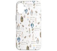 Medaglia Miracolosa Madonna di Fatima con Croce Vergine Maria Mariana Custodia per iPhone 16 Plus