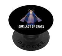Medaglia Miracolosa Mariana Nostra Signora della Grazia Cattolica PopSockets PopGrip Adesivo