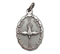 MEDAGLIA OVALE DELLO SPIRITO SANTO (LA COLOMBA DELLO SPIRITO SANTO) - LE MEDAGLIE DEI SANTI PATRONI -100% MADE IN ITALY