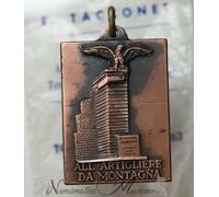 Medaglia placca commemorativa artigliere da montagna alpini Torino 1977