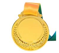 Medaglia premio da 6,4 cm, medaglia in metallo con orecchie di grano, medaglia vincitrice del concorso con nastro per il collo, per incontri sportivi, concorsi scolastici e celebrazioni di festa