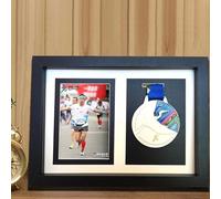 Medaglie Display Frame,Cornice per Visualizzare Medaglie,Deep Box Picture Frame Display Memory Boxfor Medaglie,Grandi Medaglie Vetrina Armadio per Guerra M, White, One + Five-inch Horizontal Photo