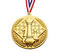 Medaglie per Bambini - medaglia di partecipazione 'Oro, Collana vincitrice | Medaglie di plastica e Metallo di qualità Forte per Bambini, premi per la Giornata Sportiva, tornei di Scacchi, competi