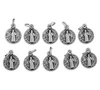 Medaglie per braccialetti San Benedetto, 14 mm, confezione da 10