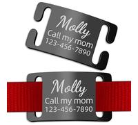 Medaglietta Cane Personalizzata - Targhetta con Incisione Identificativa per Collari Cani e Gatto | Silenzioso, Durevole, Adatto a colletti larghi 1cm-2,5 cm