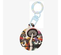 Medaglietta identificativa per cani e gatti, con fungo magico, personalizzata, alla moda, rotonda, molti colori, materiale acrilico, per animali domestici di piccola e grande taglia, blu cielo, M