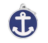 MEDAGLIETTA INCISA SERIE CHARMS - TARGHETTA CERCHIO GRANDE ANCORA