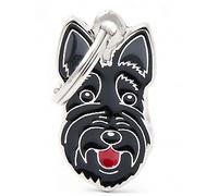 MEDAGLIETTA INCISA SERIE FRIENDS - TARGHETTA CANE SCOTTISH TERRIER