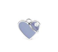 Medaglietta Medaglietta MyFamily Pet Made in Italy Cuore Piccolo Lilla Smaltata a Mano in Metallo, Collezione Basic Handmade, 25X25 mm