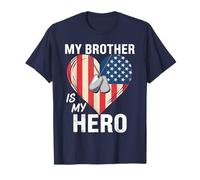 Medaglietta militare con scritta "My Brother Is My Hero" Maglietta