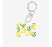 Medaglietta per cani a forma di osso con stampa a forma di ananas e contratti con motivo a doppia faccia etichette identificative per cani a forma di osso