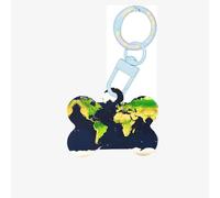 Medaglietta per cani con stampa mappa del mondo a forma di osso con motivo a doppia faccia etichette identificative per cani a forma di osso