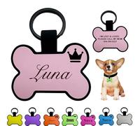 Medaglietta per cani in silicone con nome, targhetta identificativa per cani e gatti, targhetta silenziosa incisa per animali domestici con simpatici disegni personalizzati, regalo per animali