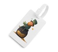 Medaglietta per valigia, motivo: San Patrizio, per valigie, etichette identificative per bagagli da viaggio, stile bianco