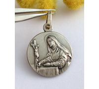 MEDAGLIETTA RAFFIGURANTE " SANTA RITA " IN ARGENTO 925
