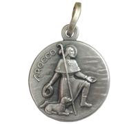 MEDAGLIETTA " SAN ROCCO " IN ARGENTO MASSICCIO 925 - NUOVA