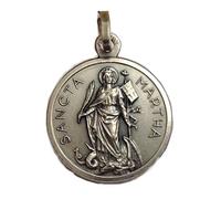 Medaglietta Santa Marta In Argento Massiccio 925-925 Sterling Silver Saint Martha Medal