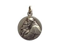 Medaglietta Sant'Antonio di Padova In Argento 925-925 Sterling Silver Medal Saint Antony of Padua