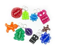 Medaglietta Targhette Natale Identificativa Incisione Personalizzato per Cani e Gatti e Animali Acrilico