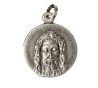 MEDAGLIETTA VOLTO SANTO DI CRISTO IN ARGENTO MASSICCIO 925 - NUOVA