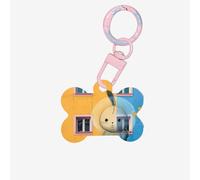 Medagliette identificative per animali domestici con il coniglio che indossa un casco, medagliette per cani personalizzate e medagliette per gatti, in acrilico a forma