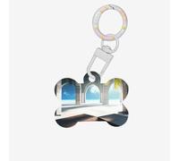 Medagliette identificative per animali domestici con scritta "Beautiful House in the Morning", medagliette personalizzate per cani e gatti, in acrilico a forma di oss
