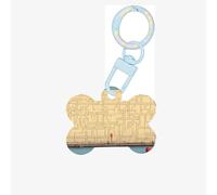Medagliette identificative per animali domestici Enter The Maze of Thinking Medagliette per cani e gatti personalizzate, a forma di osso, in acrilico, blu cielo, medie