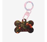 Medagliette identificative per animali domestici nel castello, ci sono alberi di mele, medagliette per cani personalizzate e medagliette per gatti, in acrilico a forma di osso, rosa