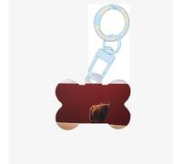 Medagliette identificative per animali domestici The Tauren Under The Red Wall Personalizzate Medagliette per cani e Cat Tags, a forma di osso, in acrilico, blu cielo,