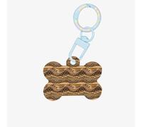 Medagliette per cani a forma di osso con stampa patchwork in stile africano su entrambi i lati, ciondoli personalizzati per animali domestici