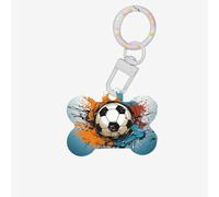 Medagliette per cani multicolore a forma di pallone da calcio, in acrilico, perfette per cani e gatti di piccola e grande taglia, carino e funzionale