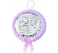 Medaglione Capoculla Innocenti Argenti Sacra Famiglia Rosa