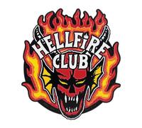FaNaTtik Stranger Things - Medaglione Hellfire Club, edizione limitata con licenza ufficiale, in metallo, da collezione e supporto