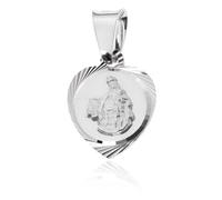 Medaglione in argento con l'immagine della Madonna dello Scapolare, 1,2 g, .925