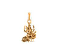 Medaglione in argento Sterling 925 placcato oro 22 carati con il dio Kartikeya del Signore Karthikeya, per uomini e donne