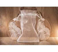 Medaglione Madonna con Bambino Gesù (2 pz) - Regalo per Battesimo & Nascita - Acrilico Trasparente Inciso al Laser - Decorazione Religiosa per Cameretta & Passeggino - Include Sacchetto in Organza