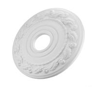 Medaglione rotondo da soffitto 40,6 cm, materiale PU bianco rosetta per lampada da soffitto copertura ventilatore da soffitto, design retrò minimalista, nasconde le imperfezioni, facile installazione,