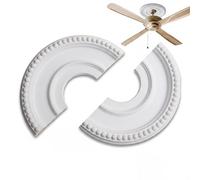 Medaglione rotondo da soffitto, medaglione a soffitto diviso per luci e ventilatori, piastra decorativa in PU diviso da 315 mm, facile da installare per coprire le crepe
