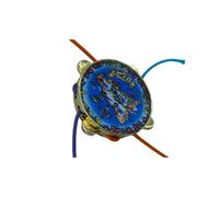 Medaglione Tamburello Sicilia Metallo Lucido Accessorio Moda Borsa Oro 5 Cm 74SI