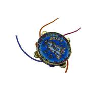 Medaglione Tamburello Sicilia Metallo Lucido Accessorio Moda Borsa Oro 5 Cm 74SI