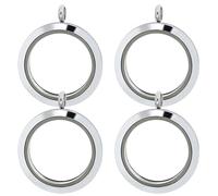 Medaglione trasparente, medaglione della memoria, 4 pezzi rotondi con cornice in elettrolitico per bouquet, memoria vivente galleggiante, ciondolo per bouquet da sposa per foto o decorazion