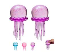 Medalle Squishy - Giocattolo da schiacciare, 2 pezzi, antistress Relief Sensory Ball agisce come ansia e ha un rapido recupero dell'azione decompressione per adulti, non Edible (2 violette)