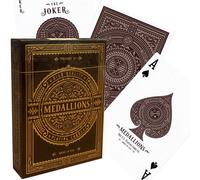 Medallions theory 11 Carte da Gioco Ponte Marrone Oro Magia Trucchi Sealed USA